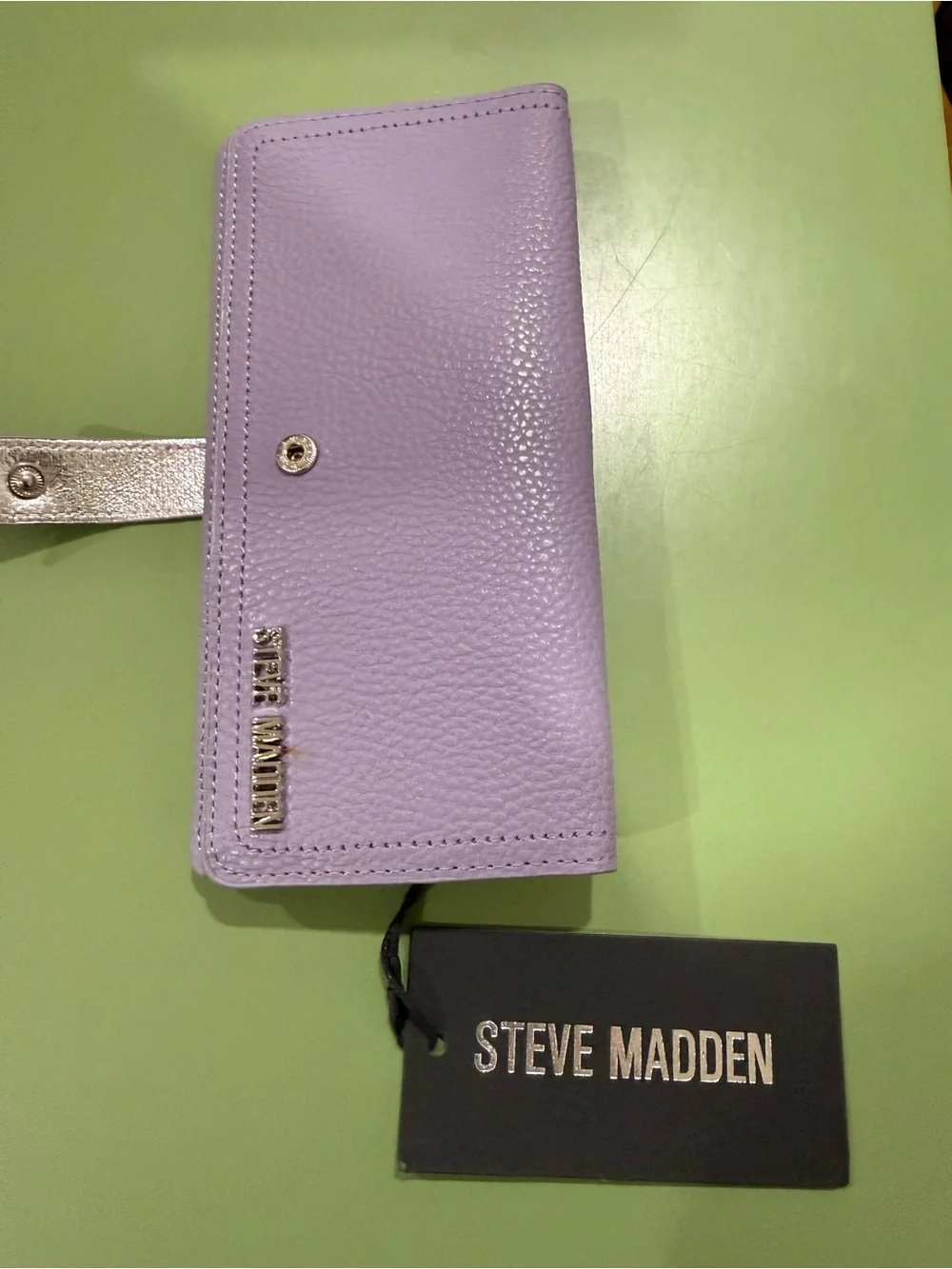 Steve Madden Lilac Textured Wallet with Gold Hardware